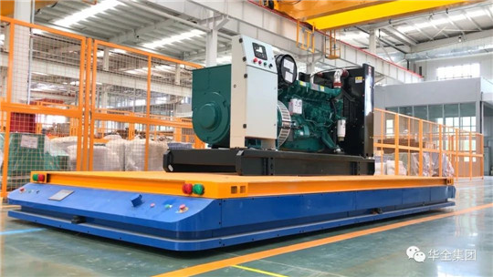 華全動力自主研發(fā)的首臺智能重載AGV運(yùn)輸車